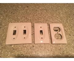 Ceramic light switch plates