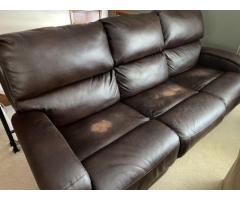 Two Leather Sofas for Sale